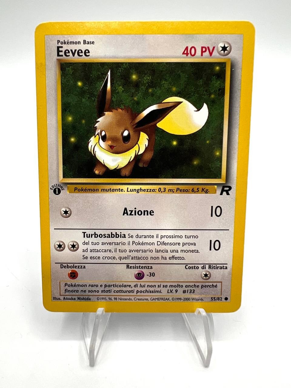 Carta Pokemon Set Team Rocket Eevee 55/82 Italiano Good Vintage 1a edizione