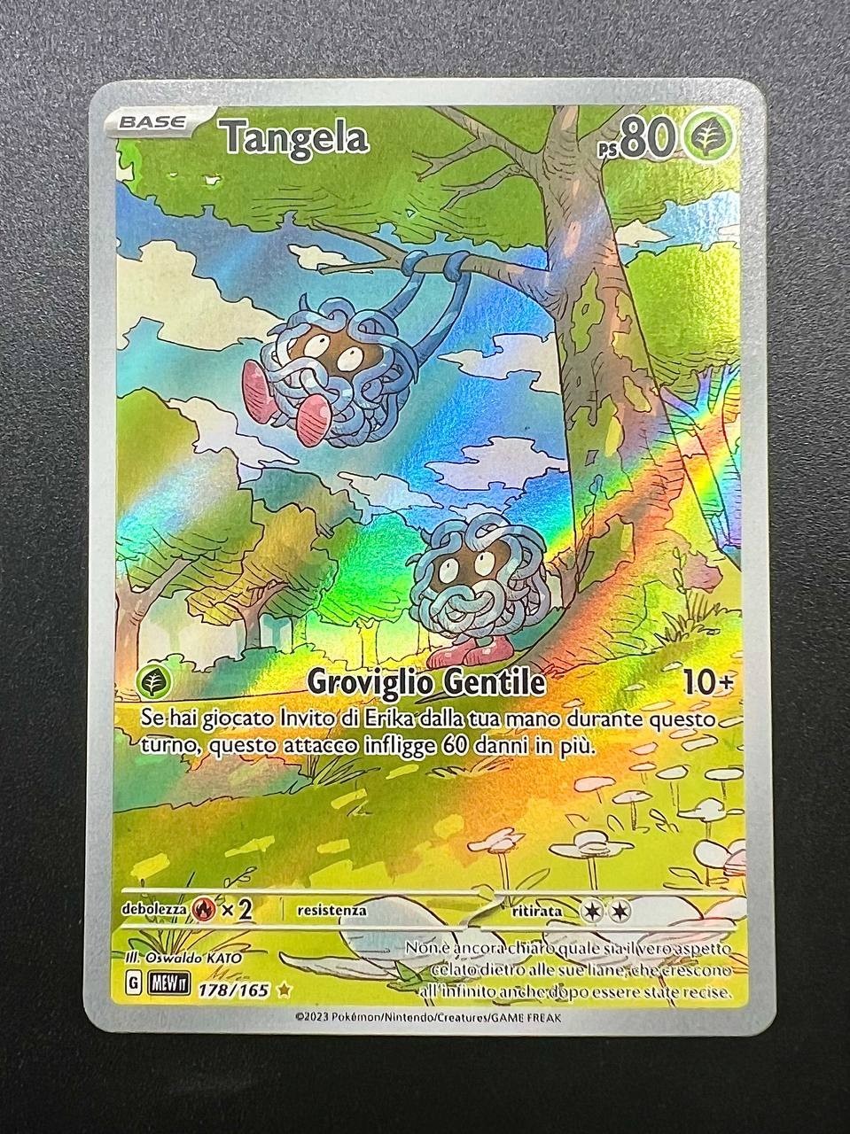 Carta pokemon Tangela 178/165 MEW set 151 Holo Near Mint Italiano
