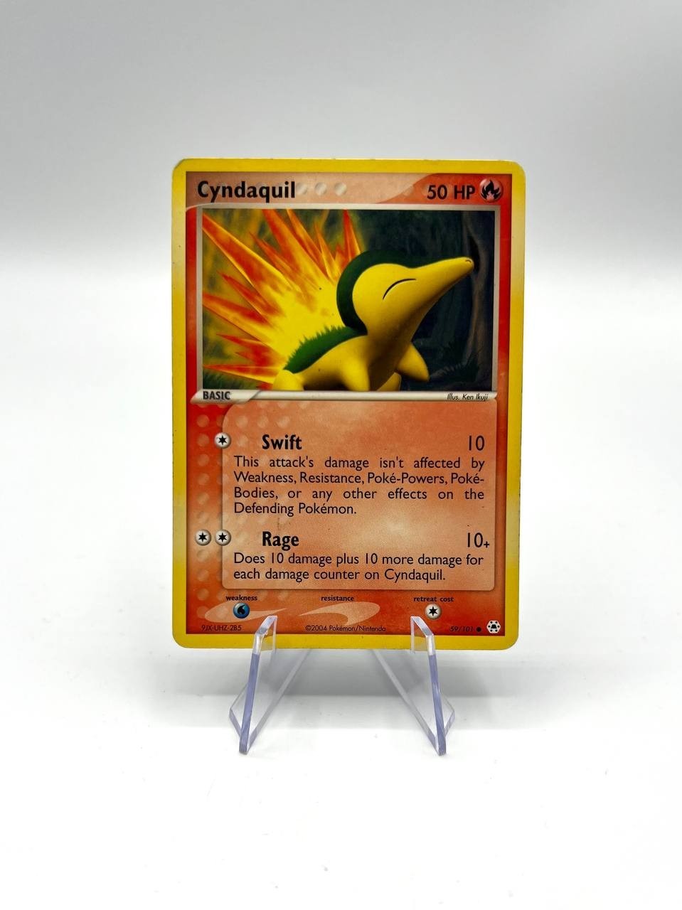 Carta Pokemon Cyndaquil 59/101 set Hidden Legends Regular Comune Inglese Played