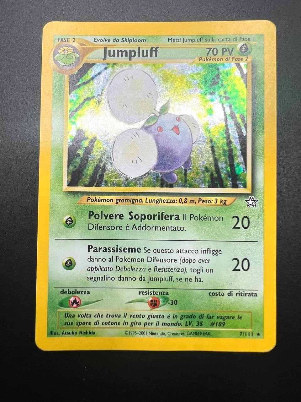 Carta Pokemon Jumpluff 7/111 Set Neo Genesis Holo Italiano Excllent Vintage