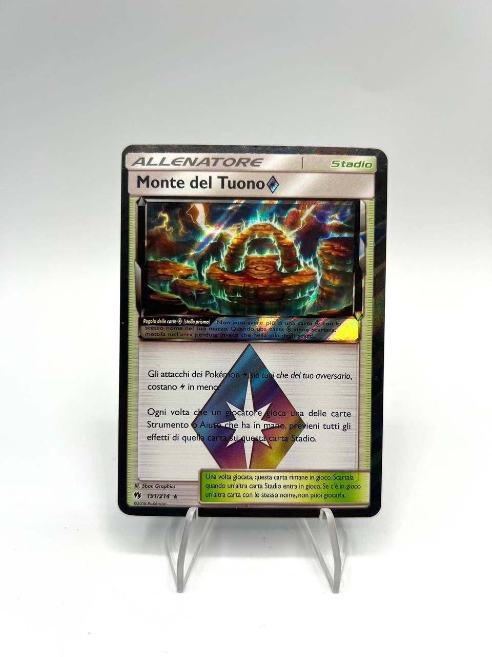 Carta Pokemon Allenatore Monte del Tuono 191/214 Italiano set Lost thunder Holo