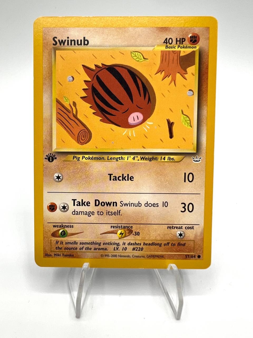 Carta pokemon Swinub set Neo Revelation 57/64 Excellent Vintage 1a Edizione ENG