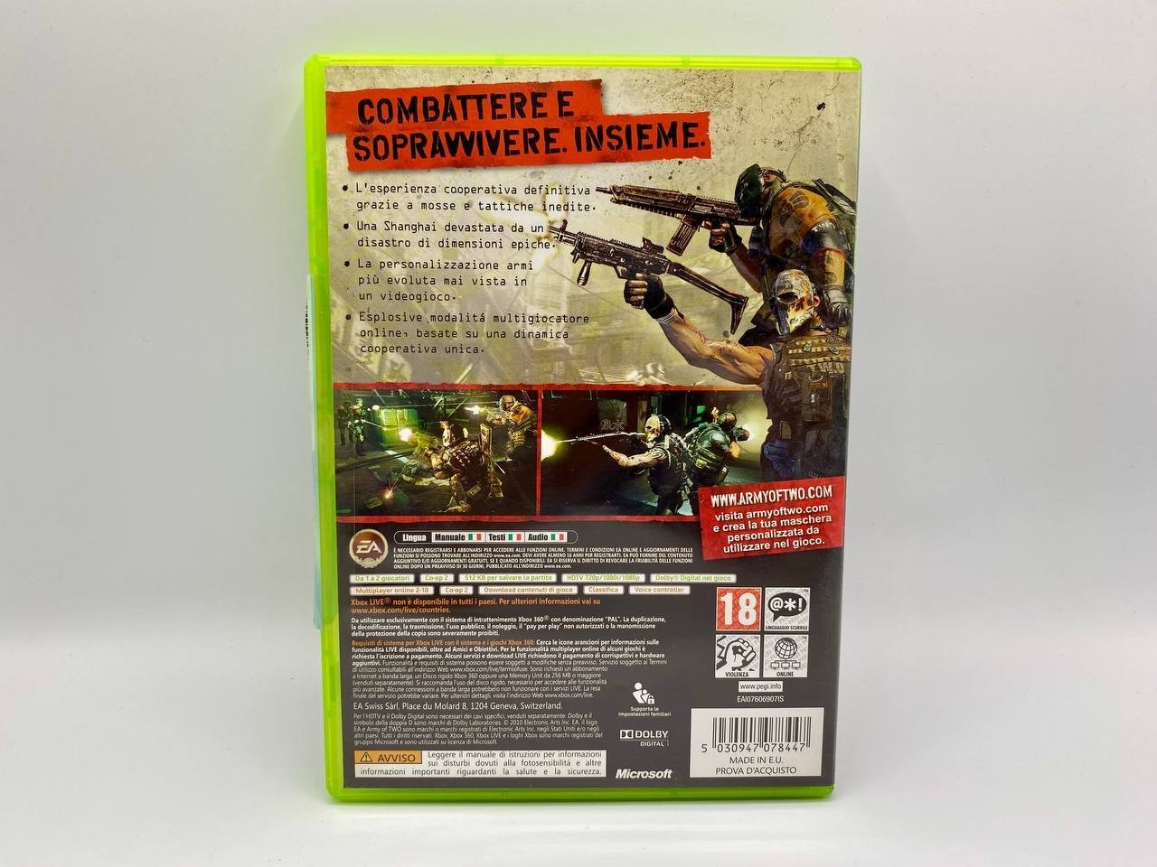 Army of Two: The 40th Day Microsoft Xbox 360 2010 Completo Funzionante Italiano