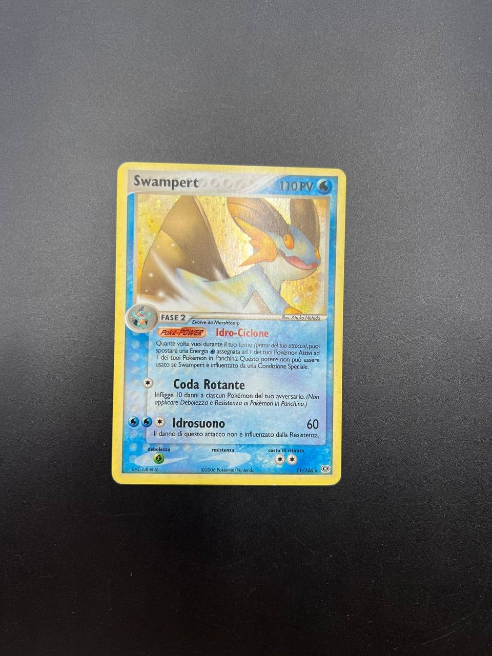 Carta Pokemon set EX EMERALD 11/106 Swampert Holo Italiano Good Vintage