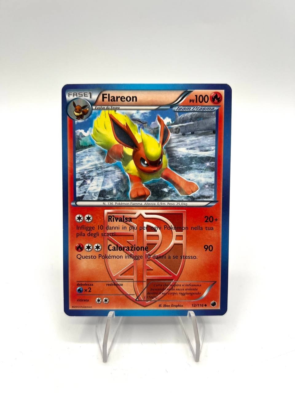 Carta pokemon Flareon Team Plasma 12/116 Glaciazione plasma Italiano Excellent