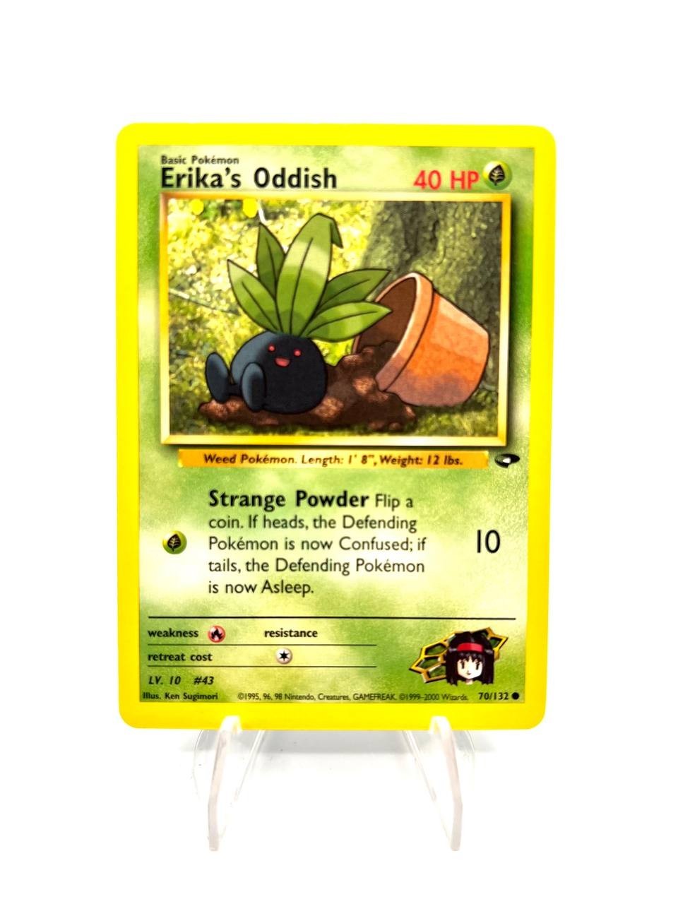 Carta pokemon Erika's Oddish 70/132 set Gym Challenge Inglese Excellent Vintage