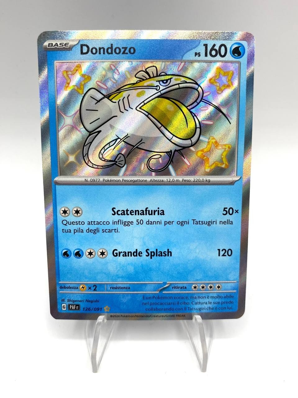 Carta Pokemon Dondozo 126/091 set Destino a paldea SV PAF Shiny Rare NM Italiano