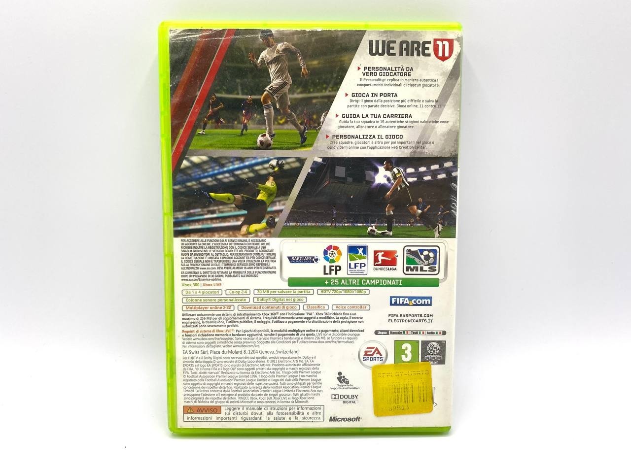 FIFA 11 FOOTBALL 2011 MICROSOFT XBOX 360 PAL ITA ITALIANO COMPLETO FUNZIONANTE