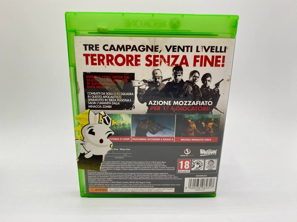 Gioco XBOX ONE ZOMBIE ARMY TRILOGY Italiano Funzionante Completo Rebellion