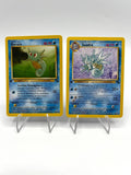 Carta pokemon Horsea 49/62 Seadra 42/62 1a Edizione Italiano Fossil FO ITA EXC