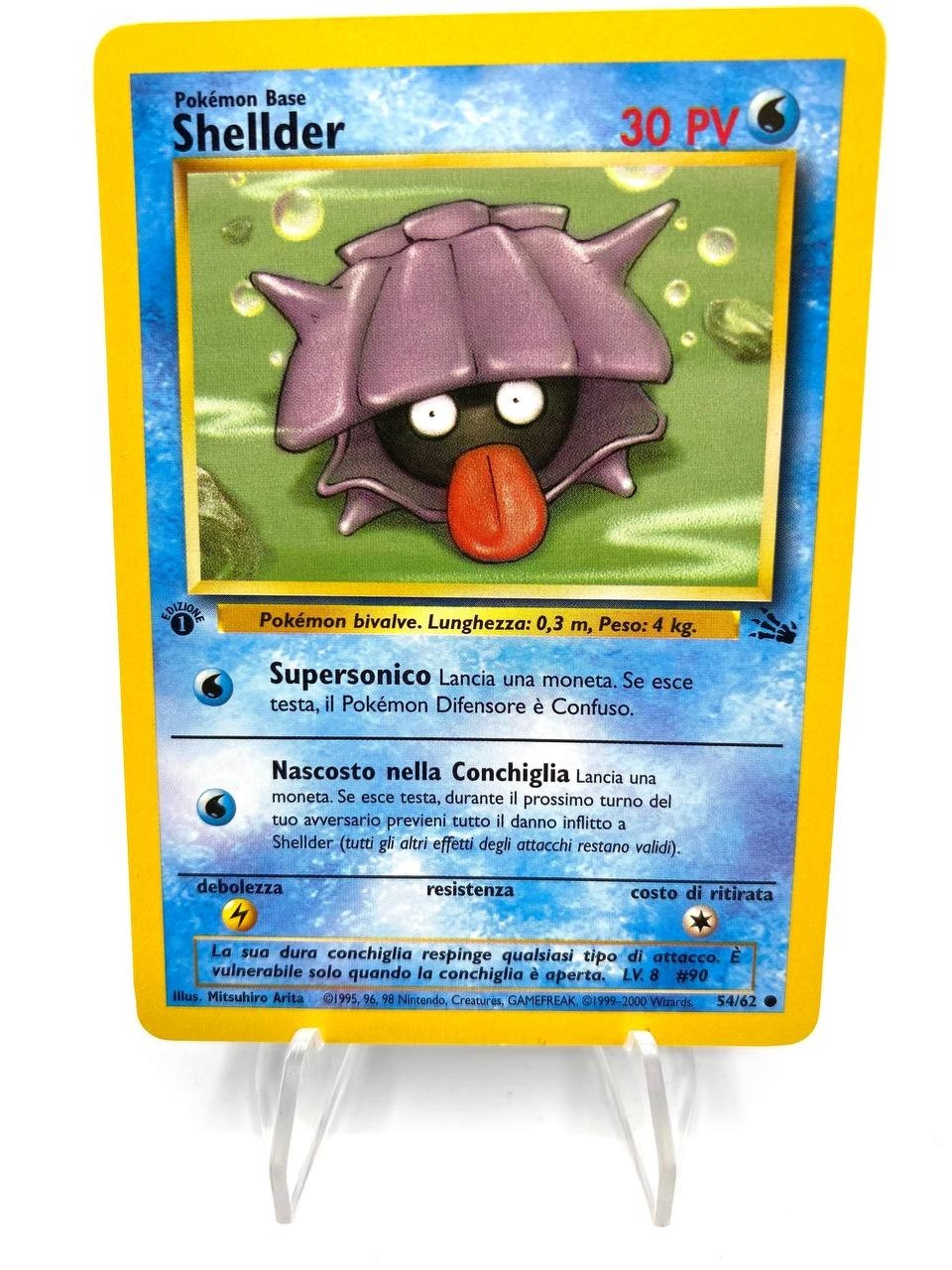 Carta Pokémon Shellder 54/62 set Fossil FO Italiano Excellent Vintage No holo