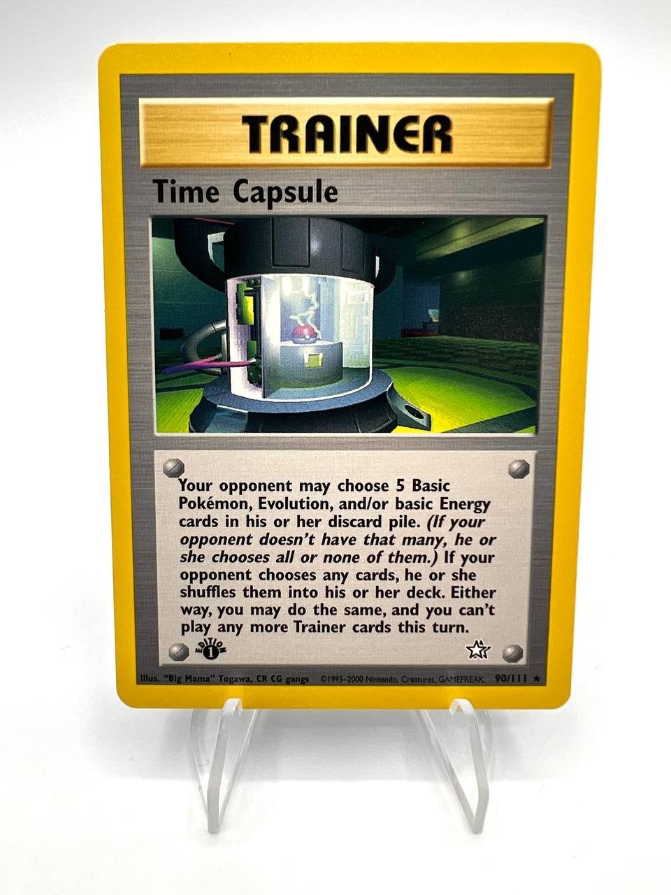 Pokemon card Vintage Time Capsule Macchina del tempo 90/111 Neo Genesis ENG EXC