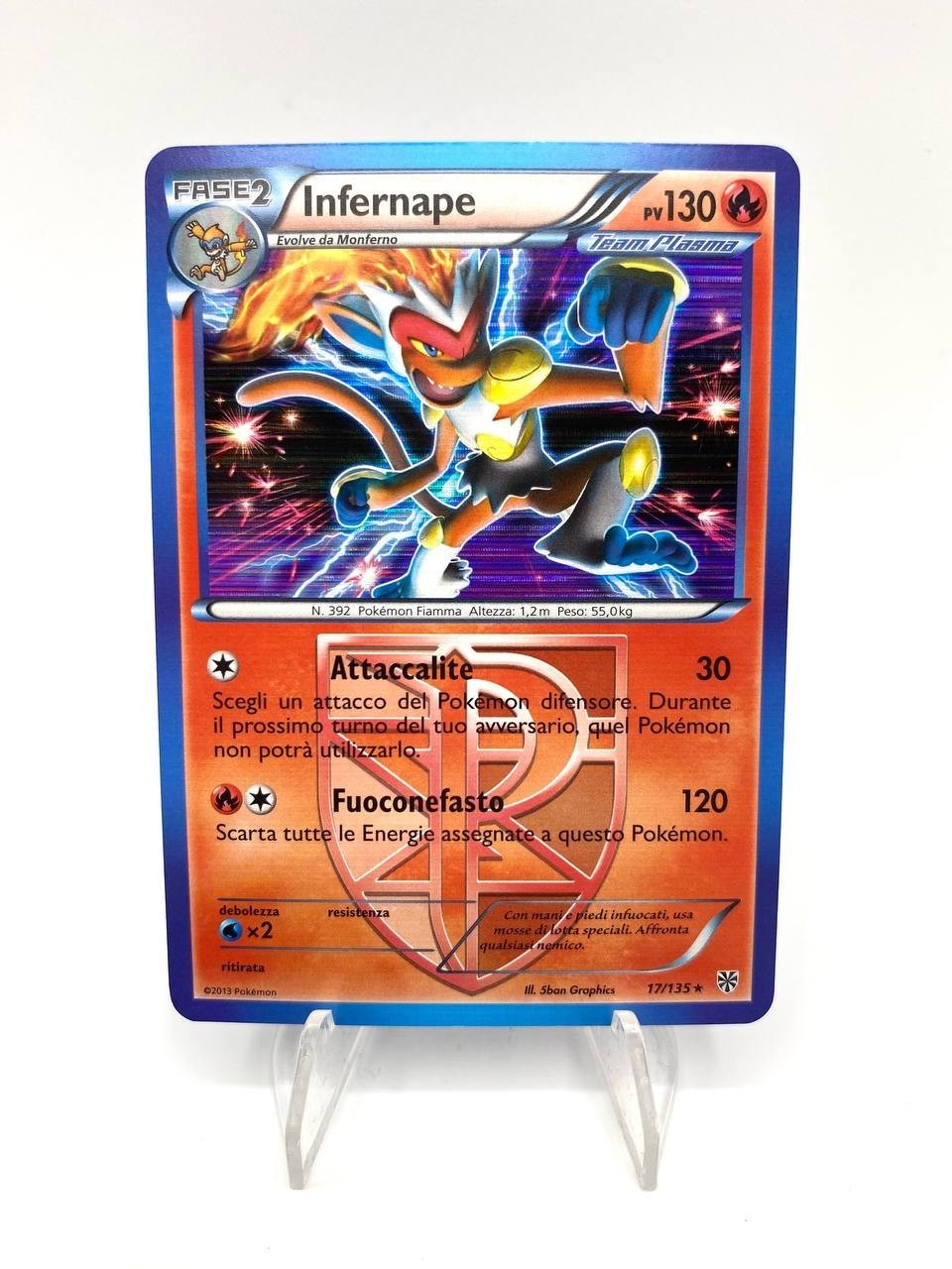 Carta Pokemon Infernape 17/135 Rara set Uragano Plasma Italiano Excellent
