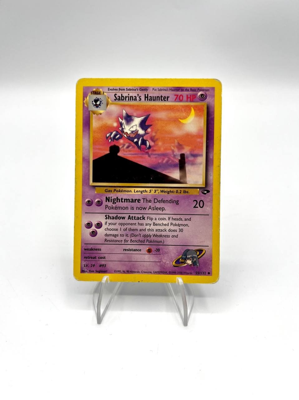 Carta Pokemon set Gym Challenge Sabrina's Haunter 55/132 Poor Inglese Vintage