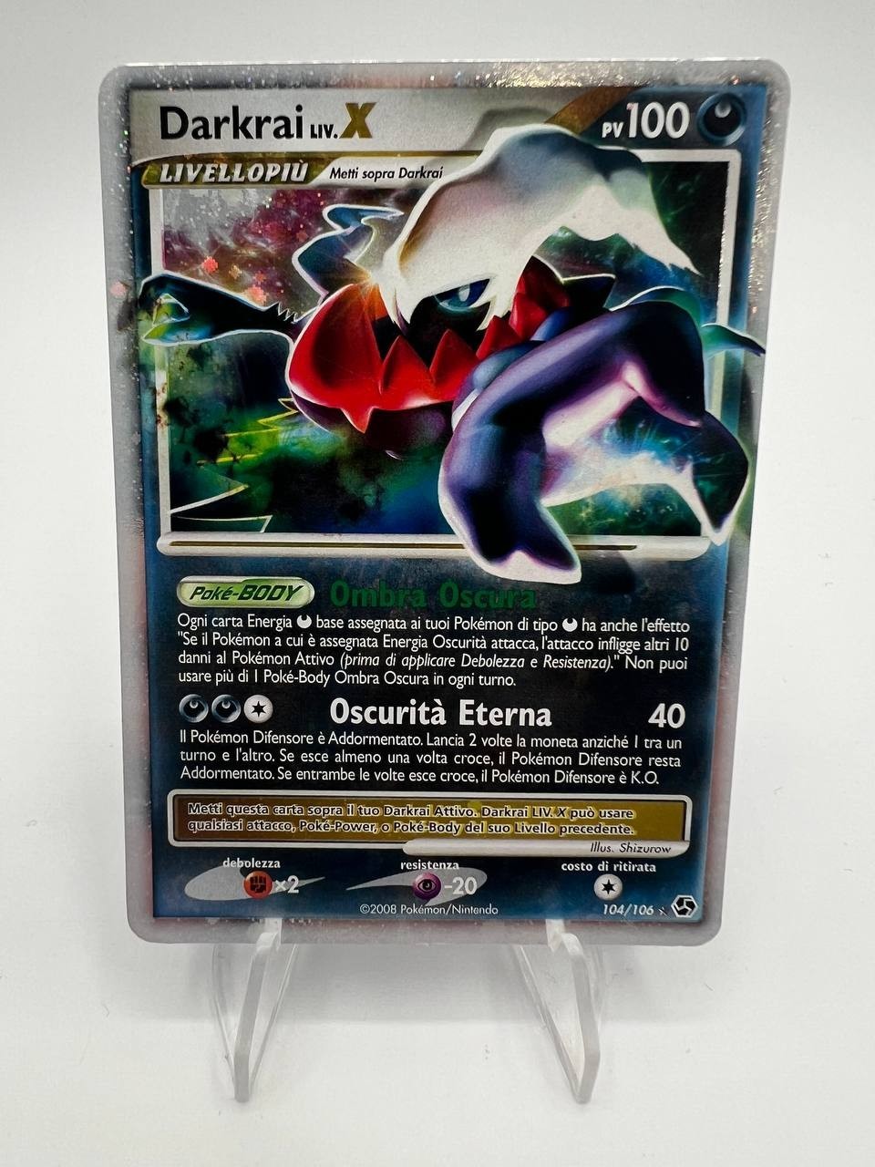 Carta Pokemon Darkrai Lv X Holo 104/106 Italiano set Incontri leggendari Good
