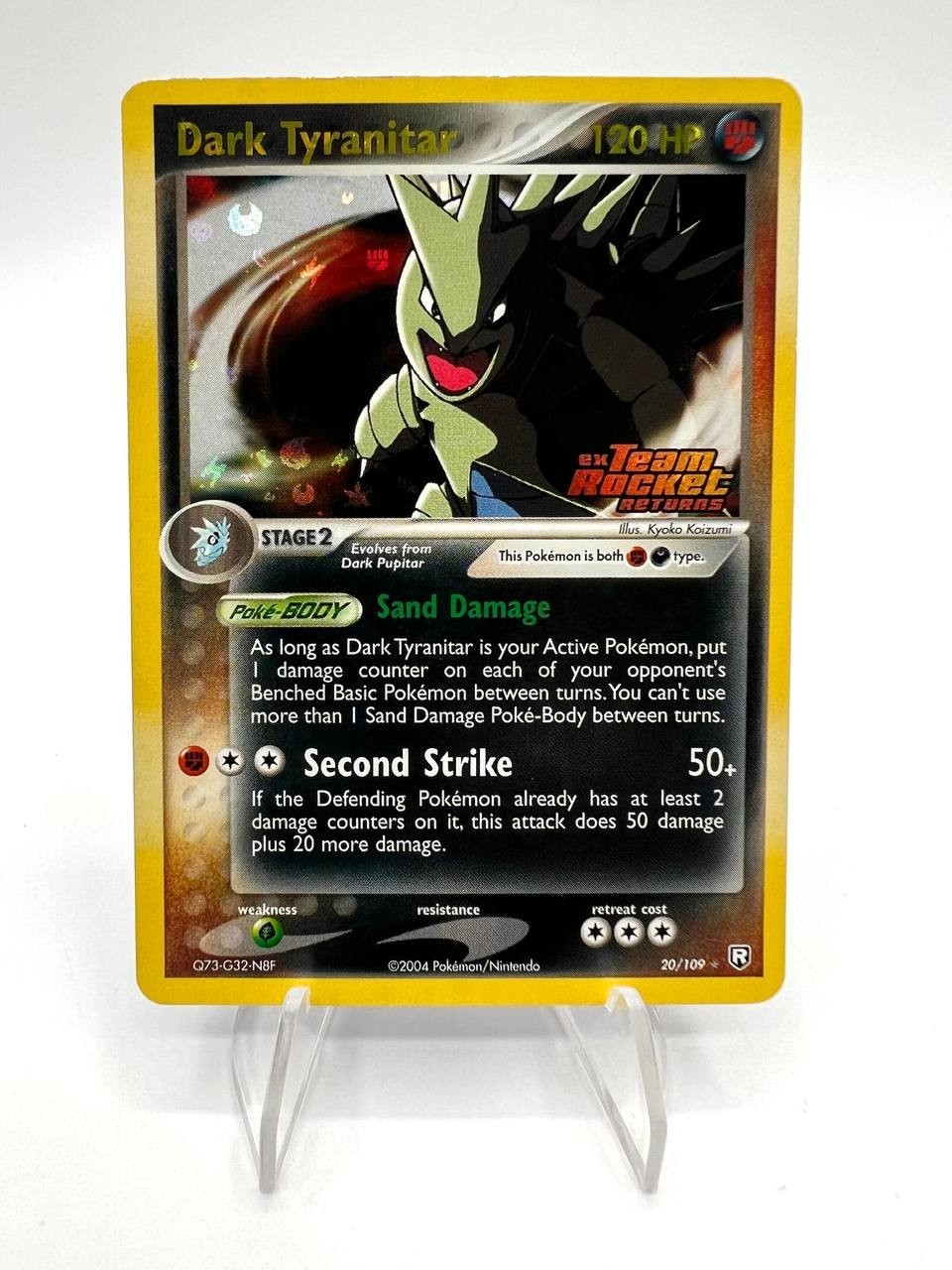 Pokemon Dark Tyranitar 20/109 Team Rocket Returns Stamped Holo Near mint Inglese