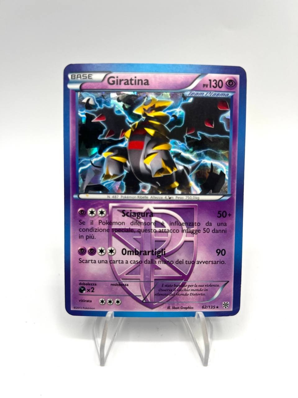 Carta Pokémon Giratina Cracked Ice Holo set Plasma storm 62/135 Inglese NM
