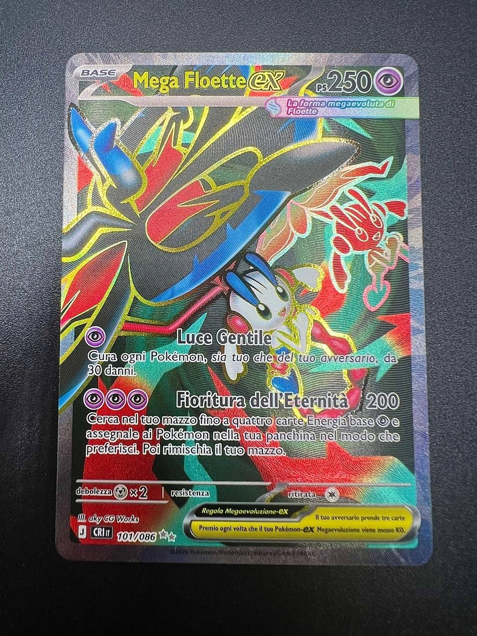 POKEMON MEGA FLOETTE ex  CRI 101/086 Caos Nascente Italiano Near Mint Carta Ita