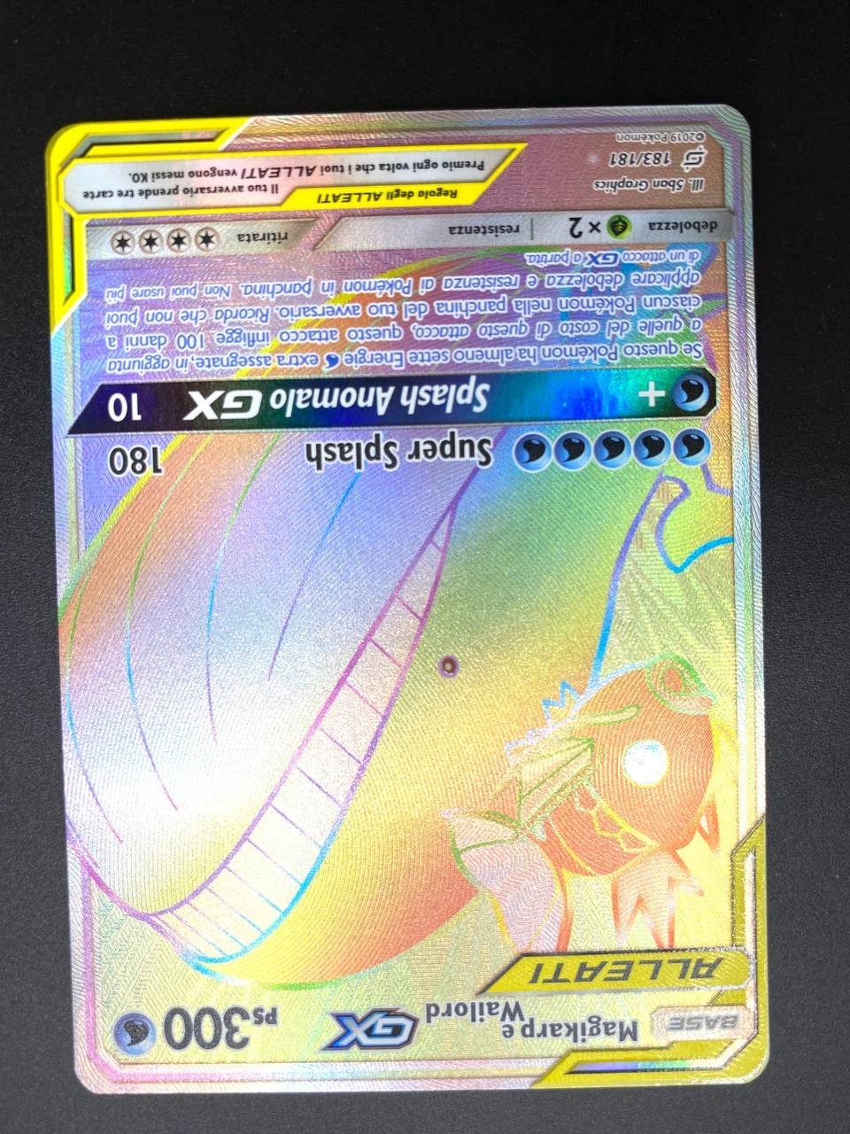 Carta Magikarp E Wailord GX 183/181 Gioco Di Squadra Italiano excellent Hyper