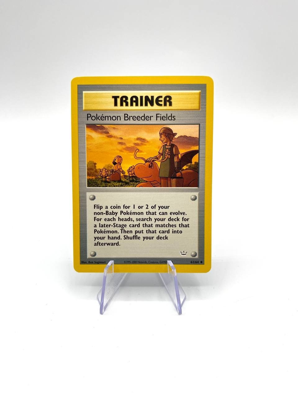 Carta Pokemon Breeder Fields 62/64 Neo Revelation Inglese Excellent Vintage ENG