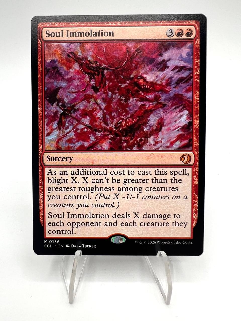 Carta magic MTG Soul Immolation M 0156 Lorwyn Eclipsed Regular Mythic ECL NM ENG