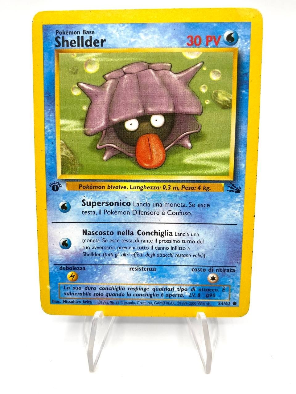 Carta Pokémon Shellder 54/62 set Fossil FO Italiano Excellent Vintage No holo