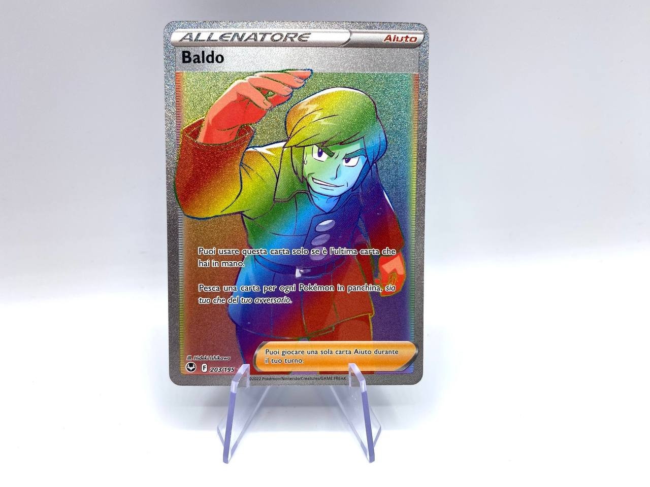 Carta Pokemon Allenatore Baldo F 188/195 Hyper Tempesta Argentata Near Mint Holo