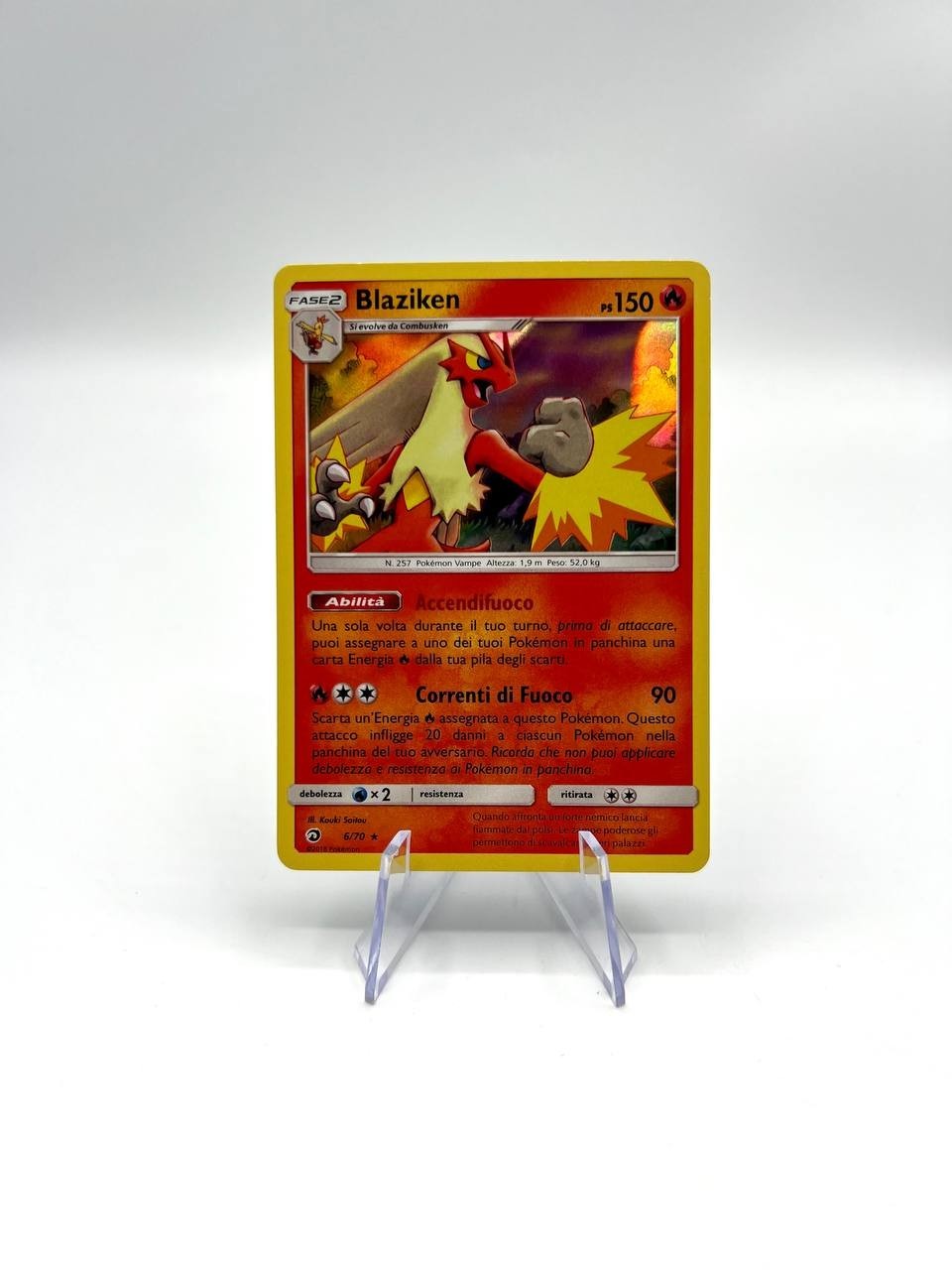 Carta Pokemon Blaziken Holo 6/70 set Trionfo dei draghi Italiano Excellent