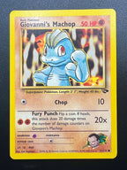 Pokemon Giovanni's Machop 72/132 Gym Challenge GC Vintage Good Inglese No holo