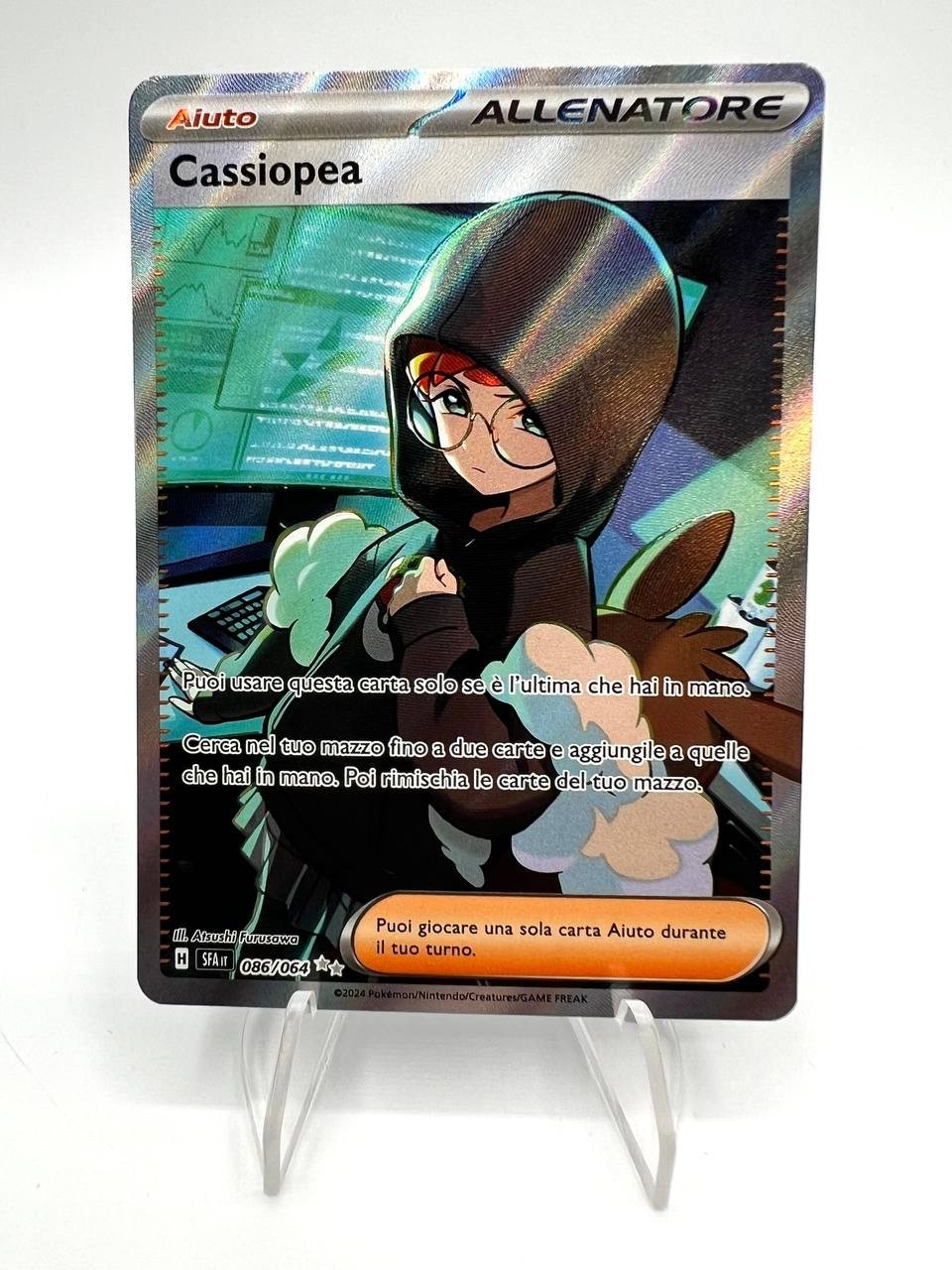 Carte Pokemon CASSIOPEA 086/064 Ita Rara Holo Full Art Segreto Fiabesco SFA NM