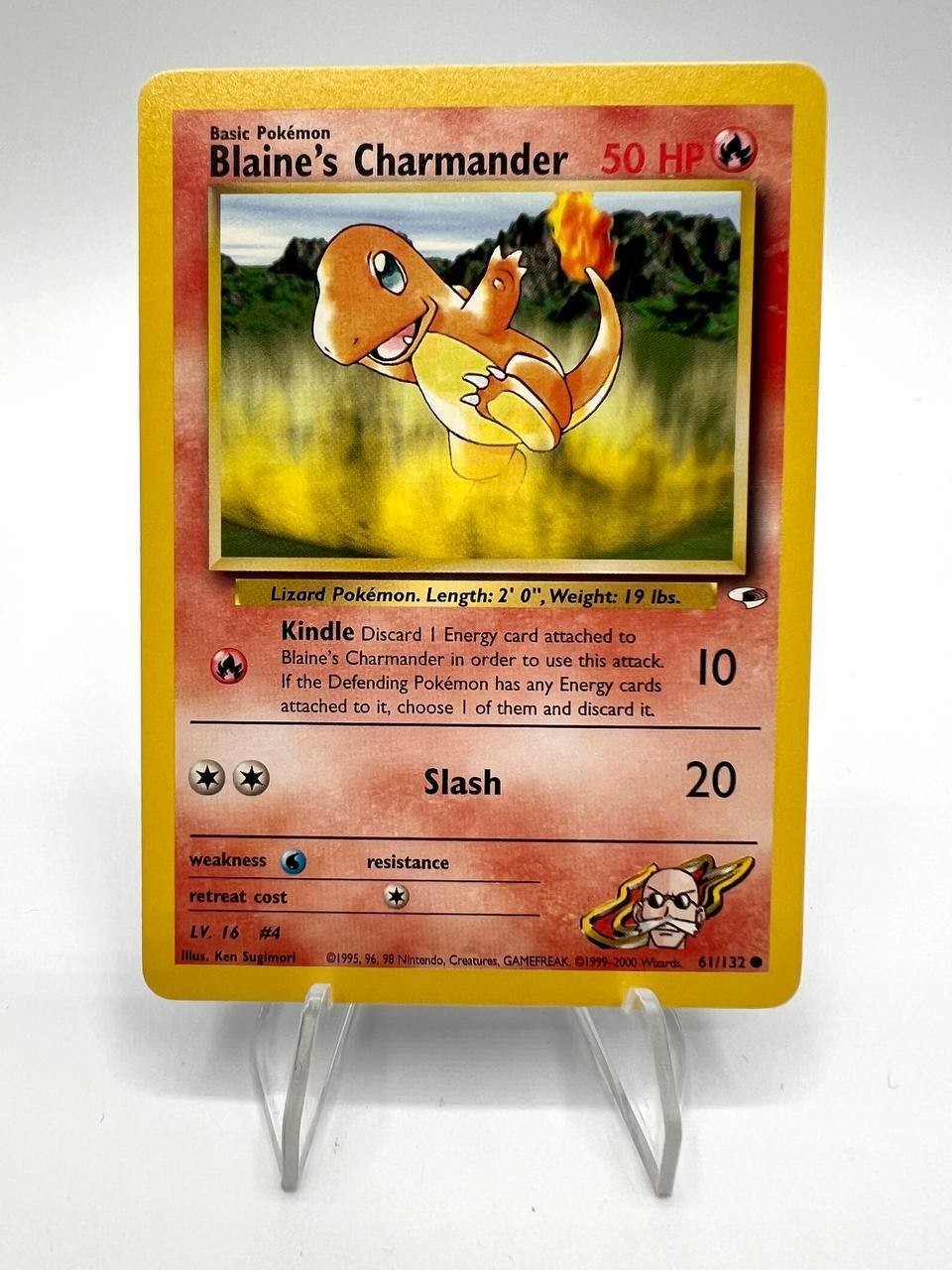 Carta pokemon Blaine's Charmander 61/132 Gym Heroes Inglese Vintage Excellent