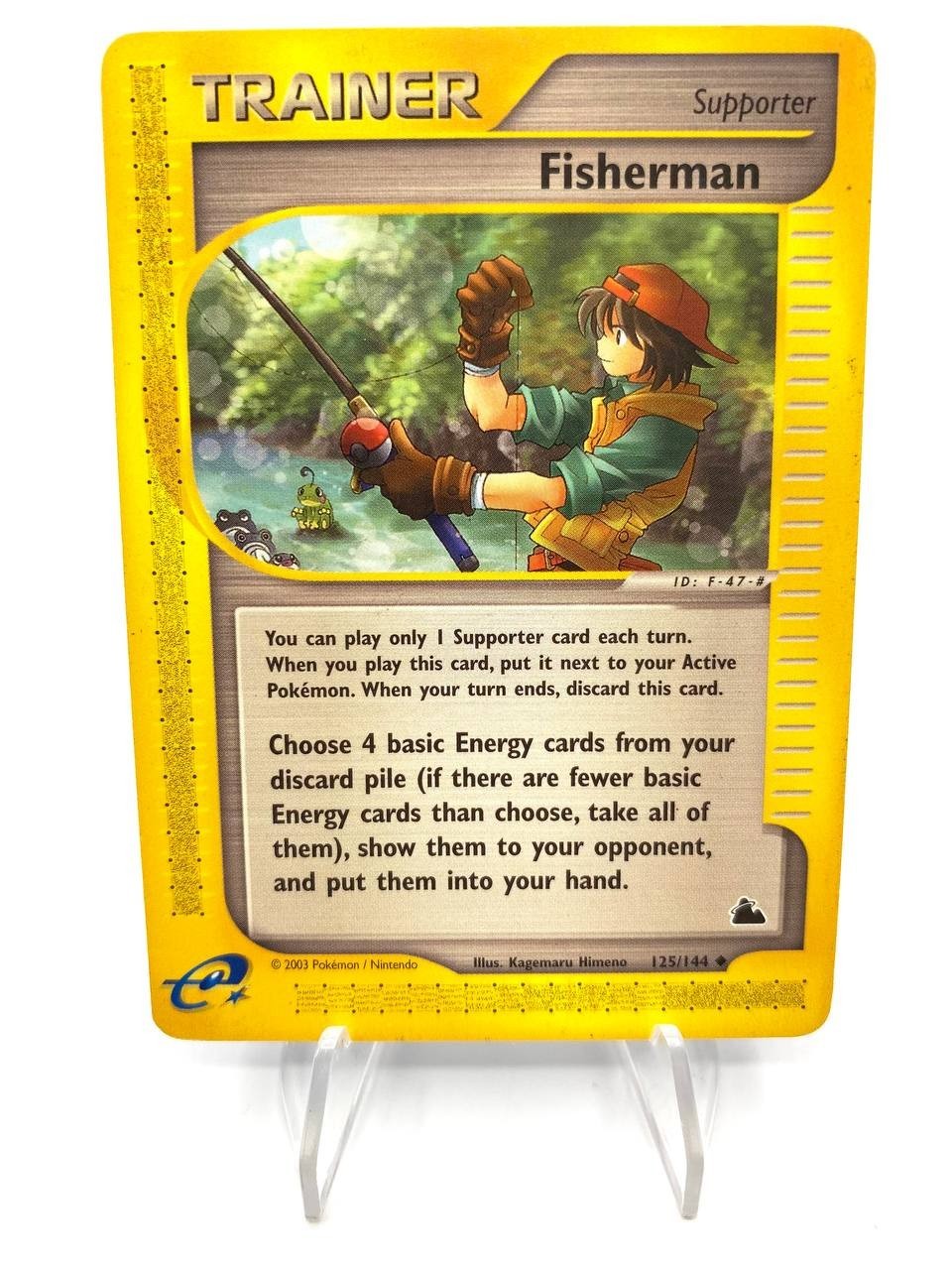 Carta pokemon Fisherman 125/144 set Skyridge common Trainer 2002 ENG Good