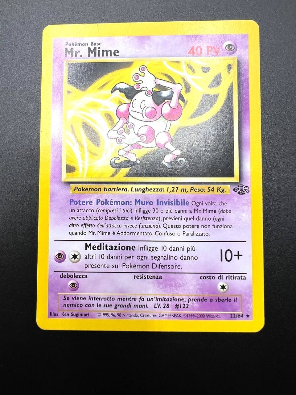 Carta Pokemon Mr. Mime 22/64 set Jungle JU Vintage No holo Excellent Italiano