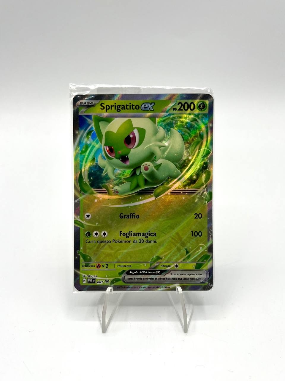 Carta pokemon Sprigatito ex 087 SVP Scarlatto e violetto Promo Sealed Italiano