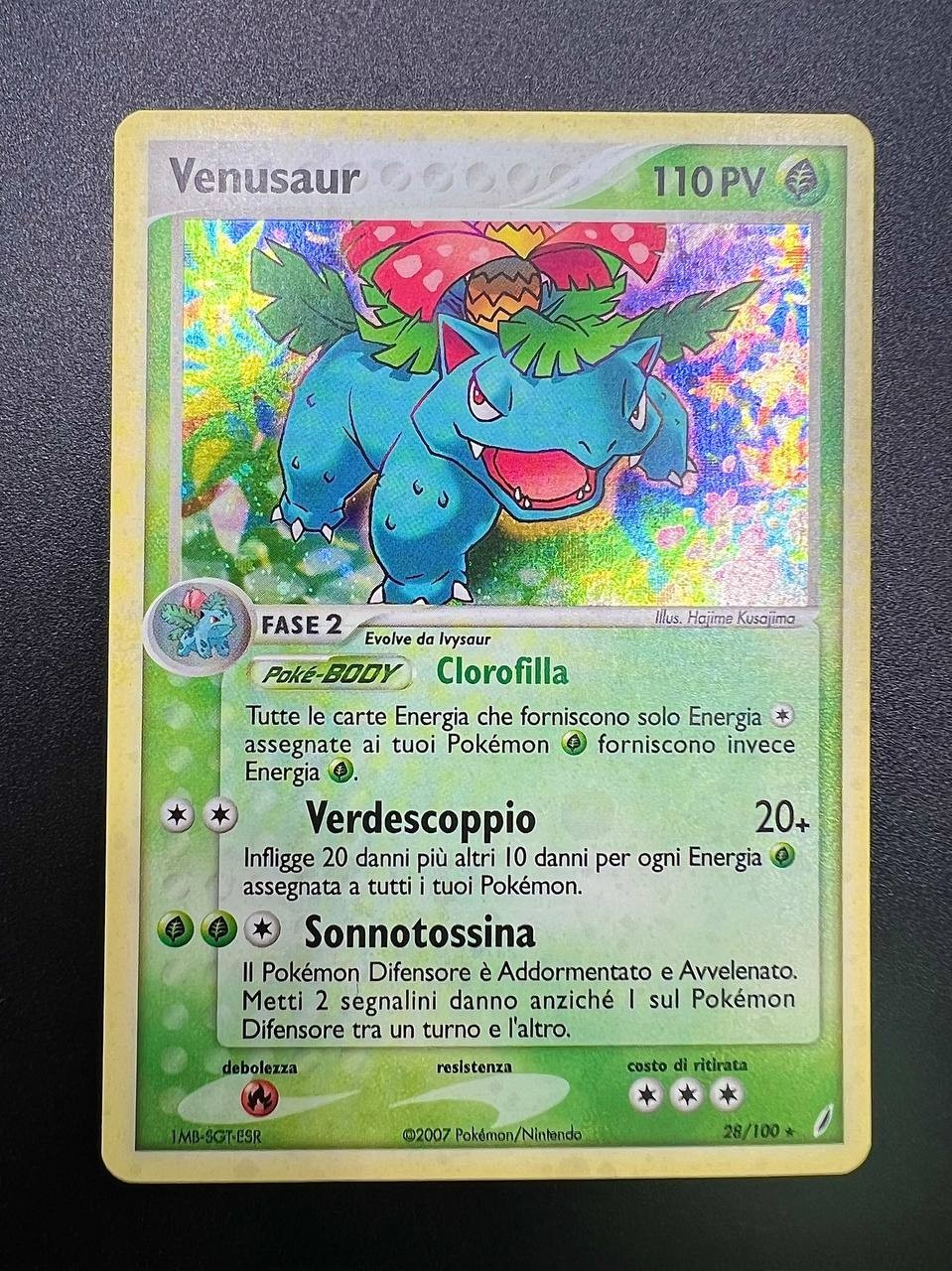 carta Pokémon Venusaur CG 28/100 EX guardiani dei cristalli italiano near mint