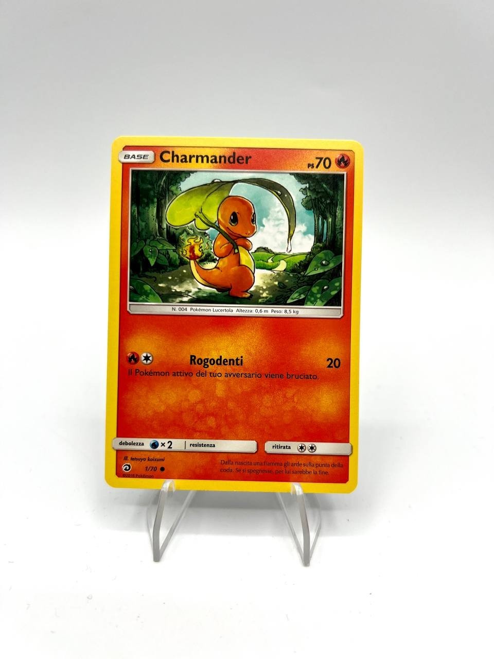 Carta pokemon Charmander 1/70 set Trionfo dei draghi Italiano Near mint No holo
