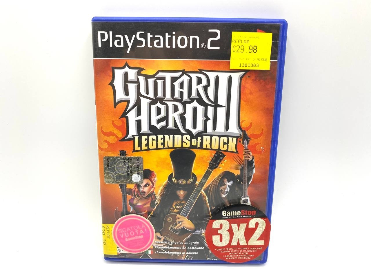 Guitar Hero III 3 Legends of Rock PlayStation 2 PS2 Completo funzionante PAL