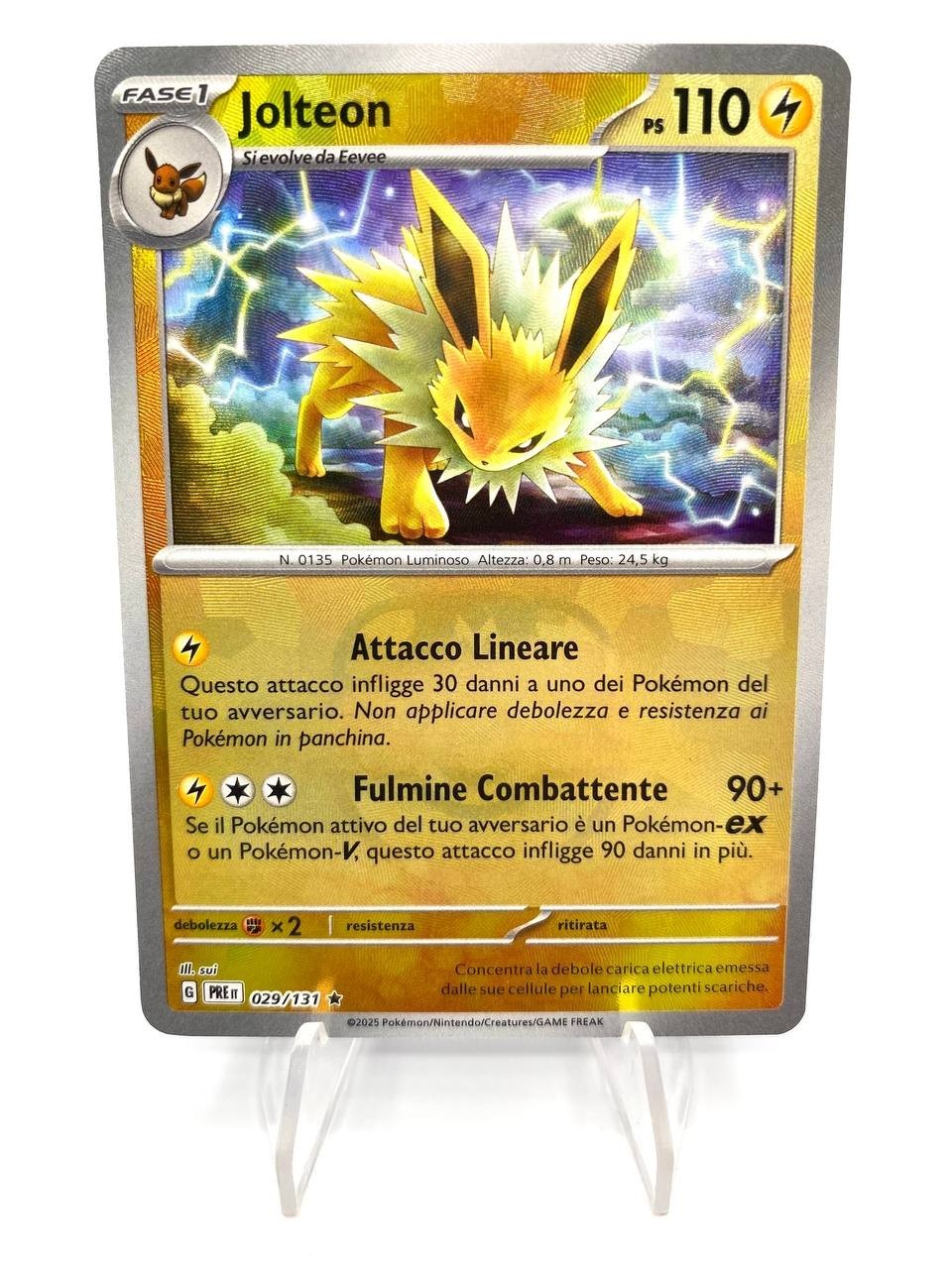 Carta pokemon Jolteon Masterball Evoluzioni Prismatiche 029/131 Italiano NM
