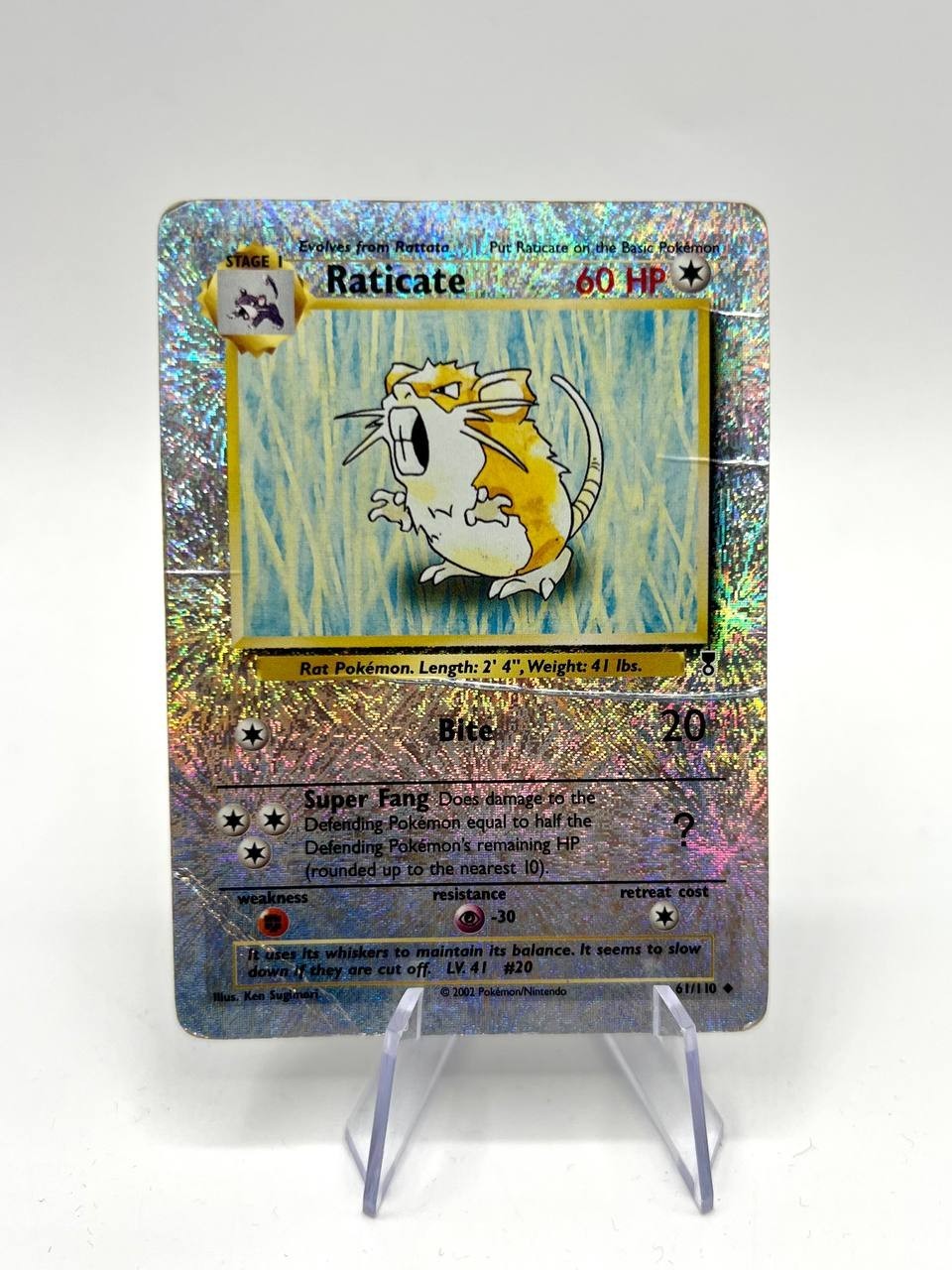 Raticate 61/110 Reverse Holo Legendary Collection Pokemon Card inglse poor