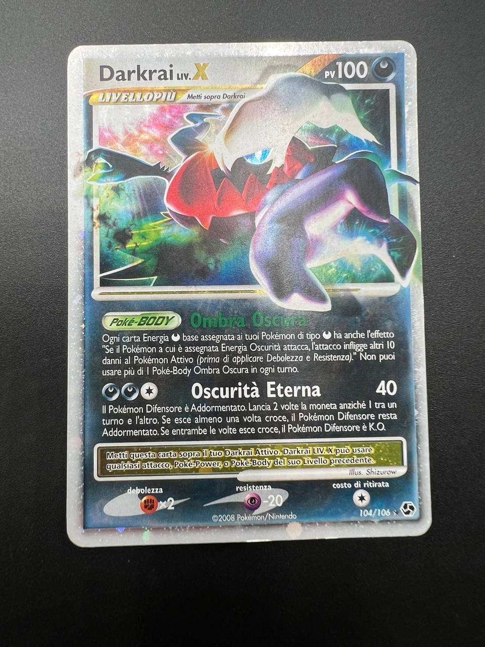 Carta Pokemon Darkrai Lv X Holo 104/106 Italiano set Incontri leggendari Good