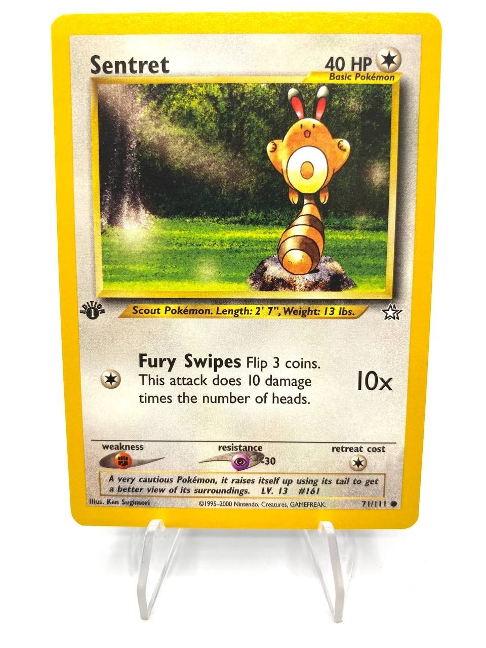 Carta Pokemon Sentret 71/111 1st Edition set Neo Genesis ENG Inglese Excellent
