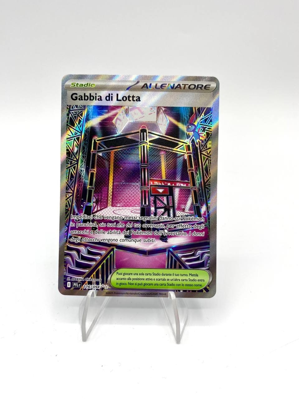 Carta Pokemon Gabbia di Lotta 116/094 Fiamme Spettrali PFL Italiano Near Mint