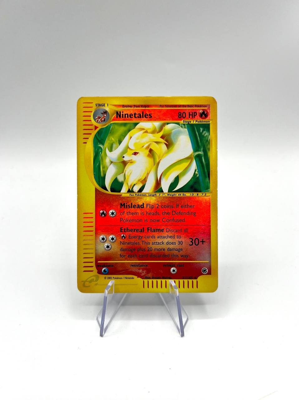 Carta pokemon Ninetales 21/165 Expedition Italiano Reverse Holo Vintage Played