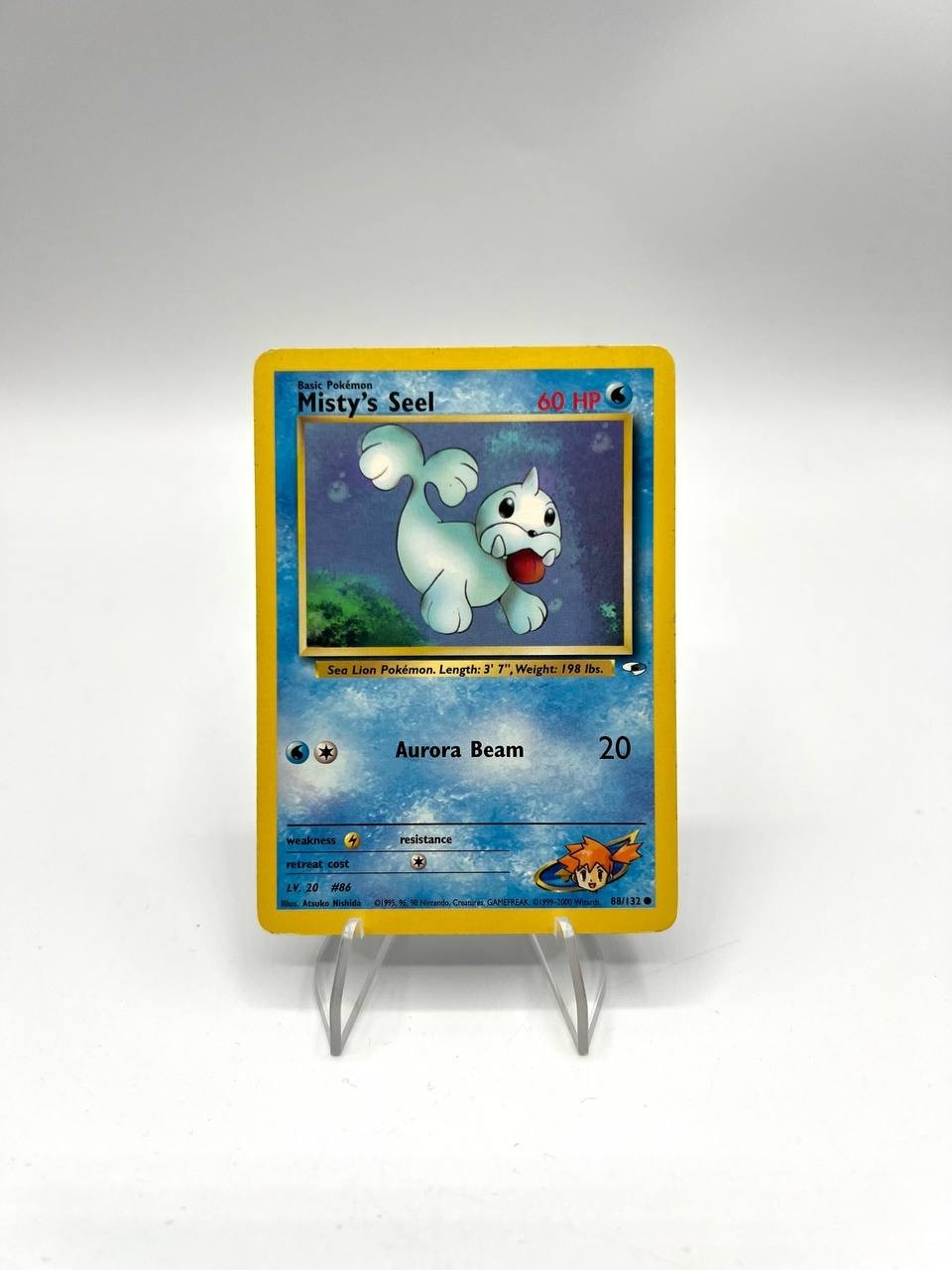 Carte Pokemon Gym Heroes Misty's Seel 88/132 Vintage Excellent Inglese Played