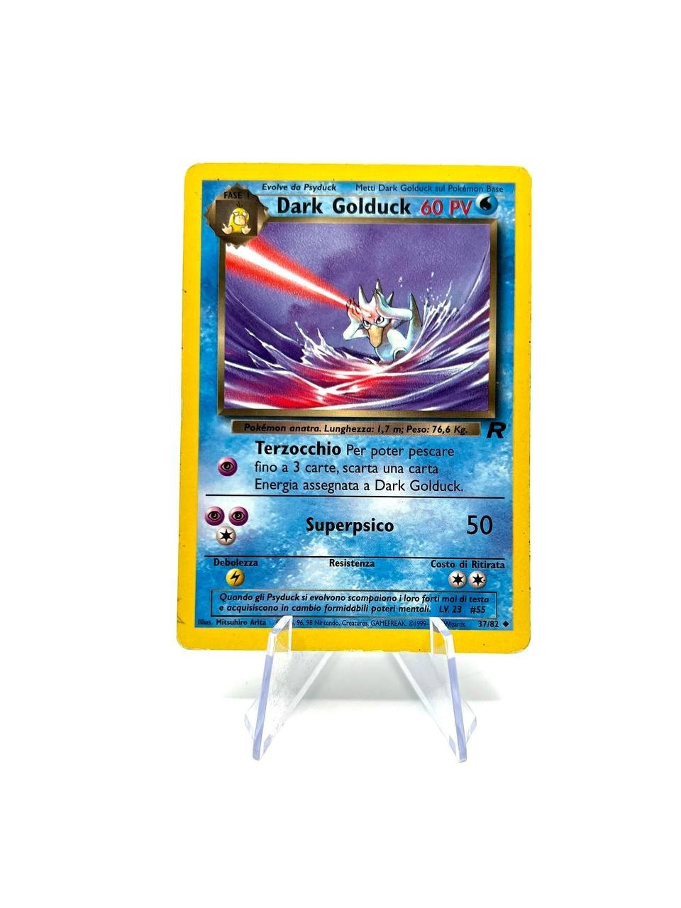 Carta pokemon Dark Golduck 37/82 set Team Rocket Played No holo Vintage Italiano