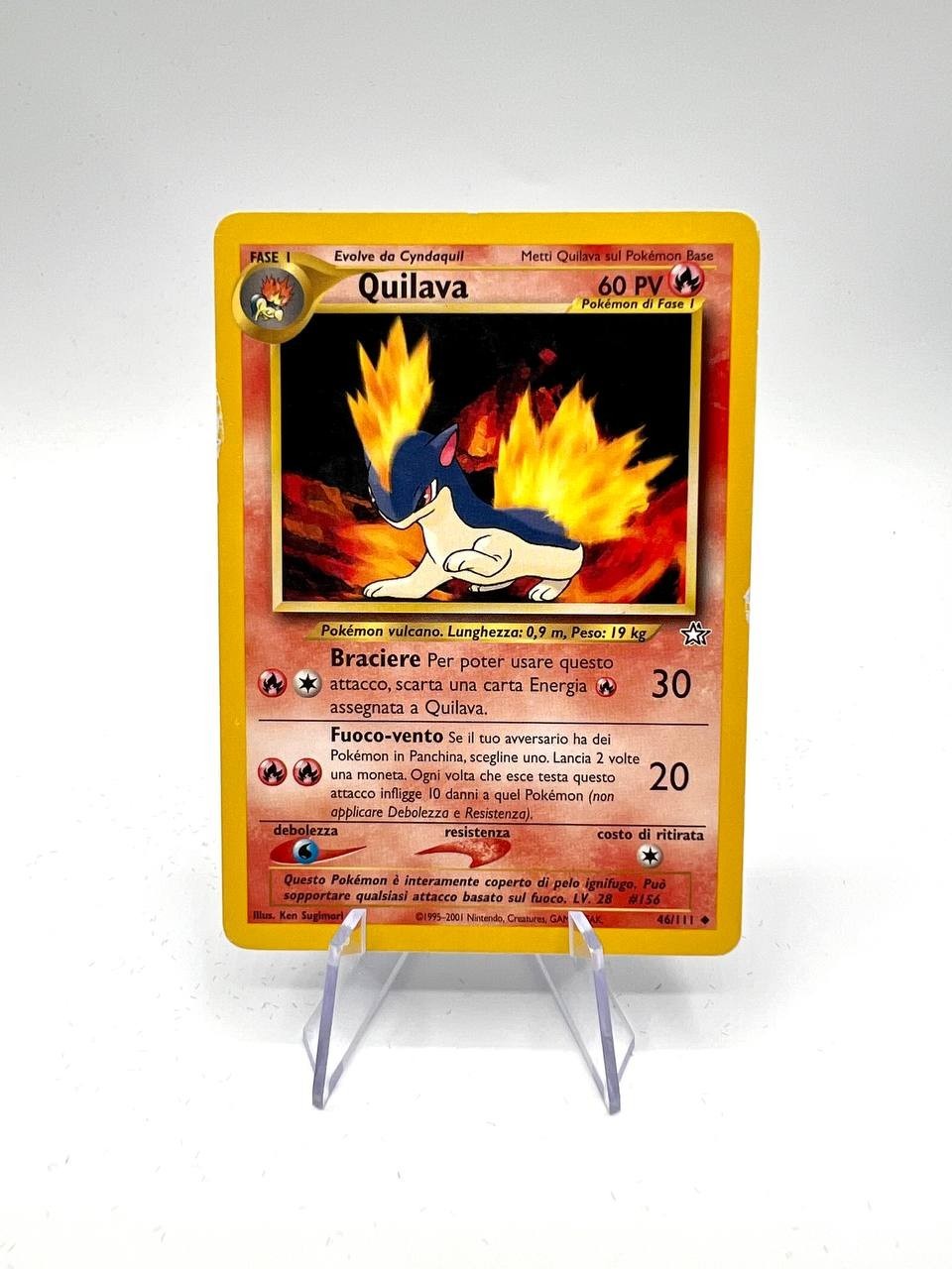 Pokemon Quilava set Neo Genesis 46/111 italiano no holo condizioni poor