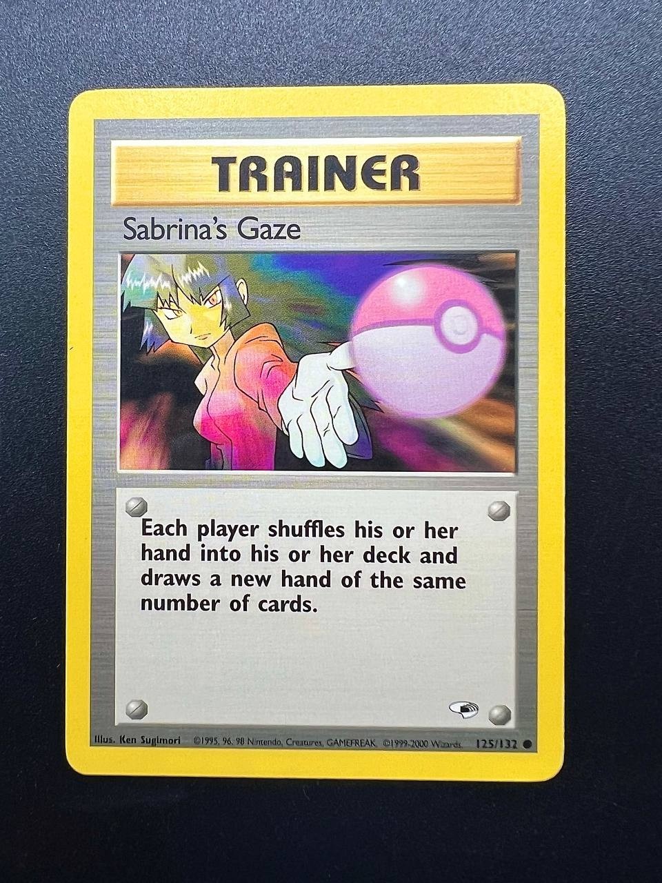 Carta pokemon Sabrina's Gaze 125/132 set Gym Heroes Excellent Vintage Inglese