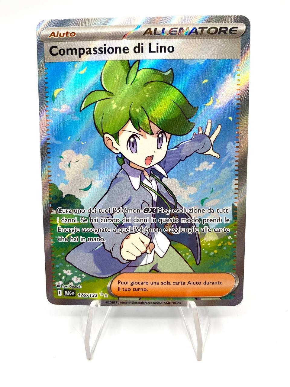 Carta Pokémon Compassione Di Lino Full Art 176/132 MEG Megaevoluzione Italiano
