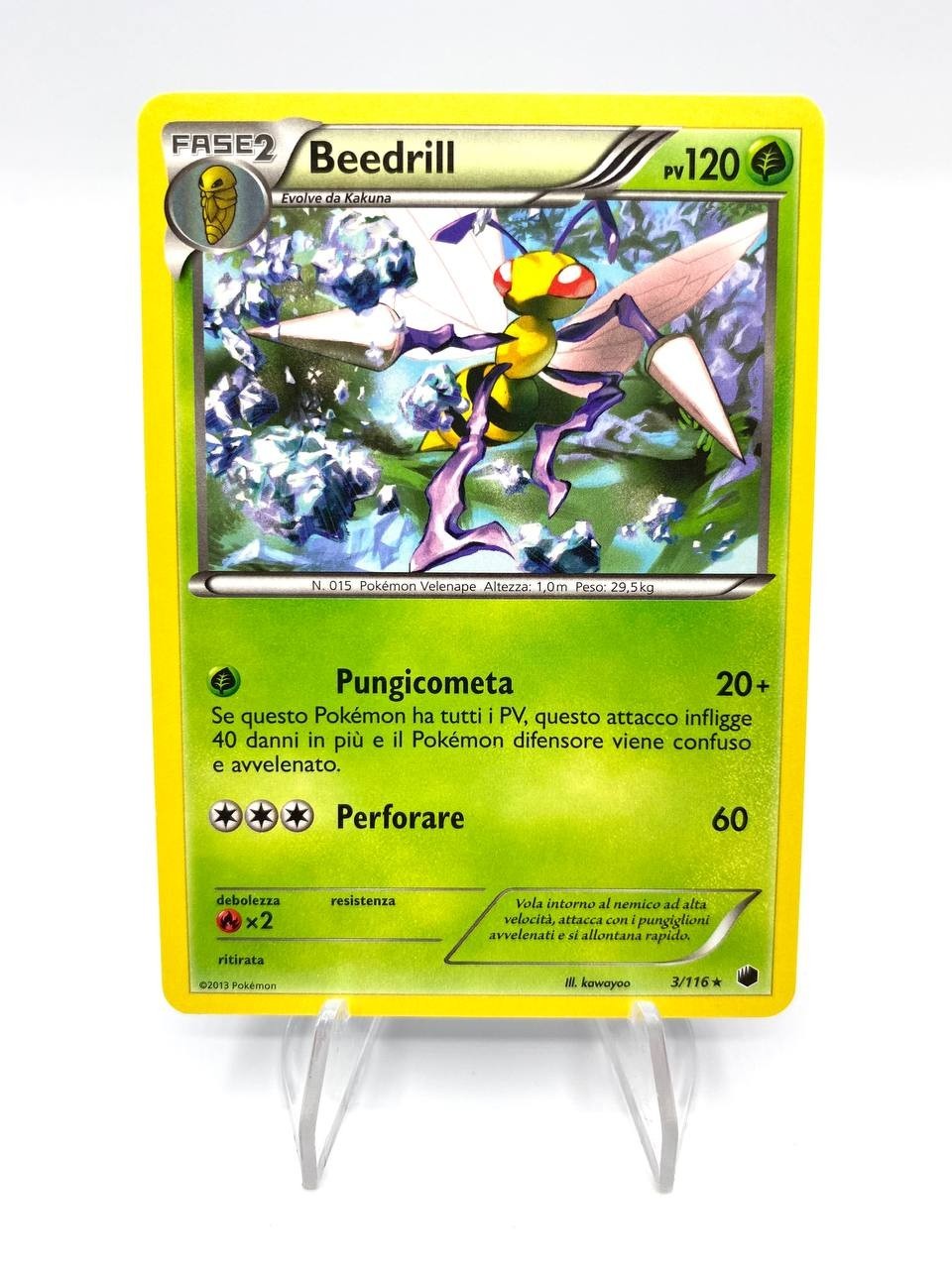 Carta Pokemon Beedrill 3/116 set Glaciazione Plasma Near Mint Italiano 2013
