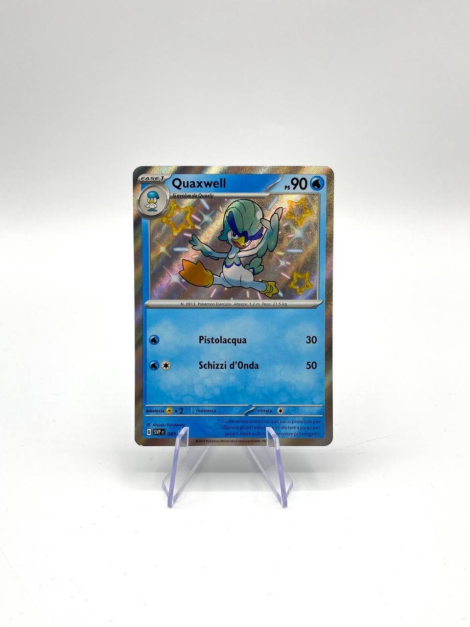Carta pokemon Quaxwell SVP 083 Black Star Promo Destino di paldea ITA Holo NM